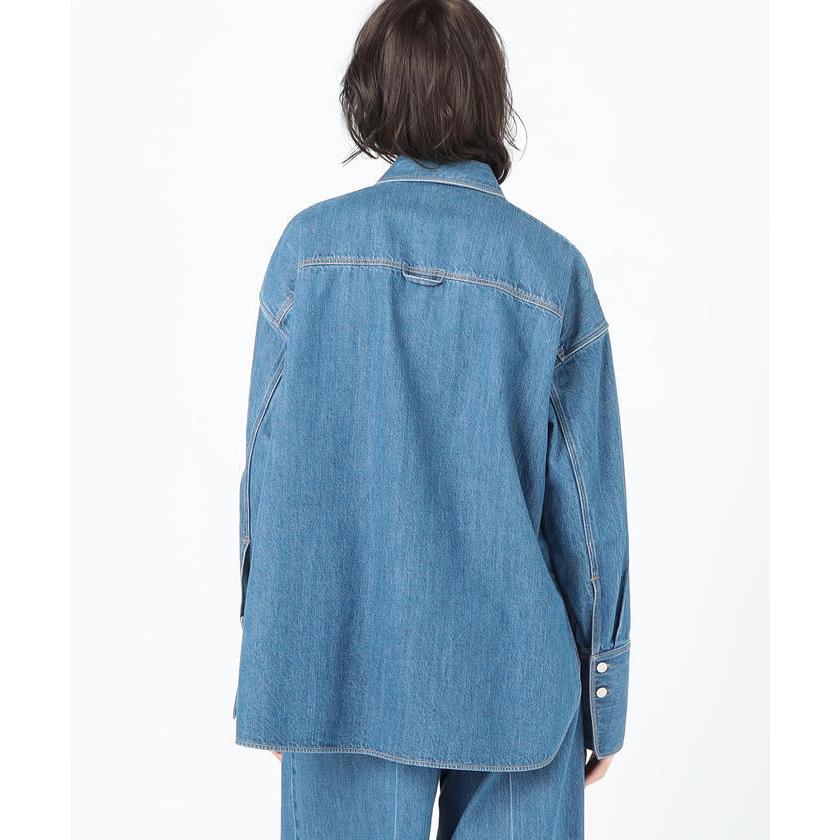 MACPHEE オーガニックコットンデニムオーバーサイズドシャツ