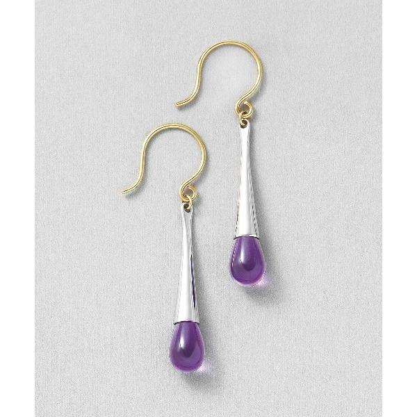 【テイクアップ】【step into】SV・K10 アメジスト ロングドロップ ワイヤーピアス 504511721MAGASEEK ヤフー