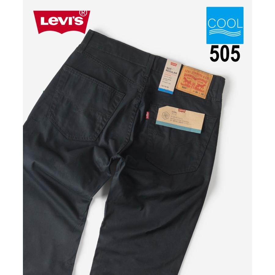 リーバイス 505 クール素材 チノパン ブラック Repreve生地 アメカジ デニム カラーパンツ サステナビリテ 信頼