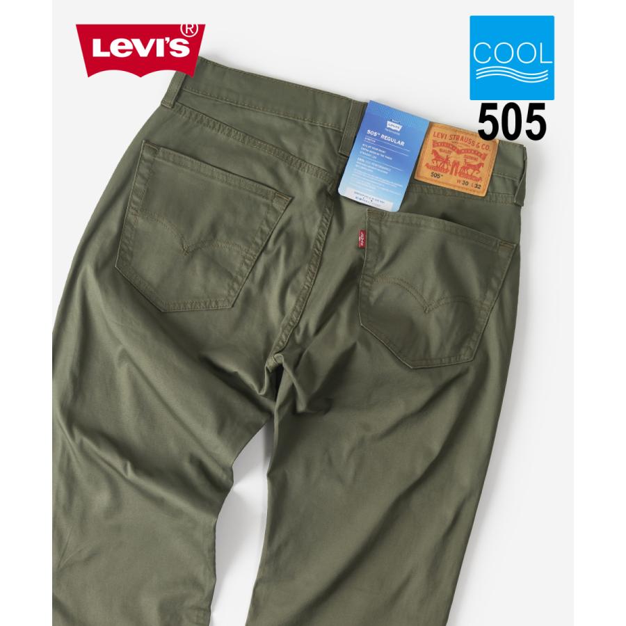 Levis LEVI'S リーバイス 505 最大83％オフ クール素材 チノパン カーキ デニム REPREVE生地 新品 送料無料 アメカジ カラーパンツ サステナビリティ
