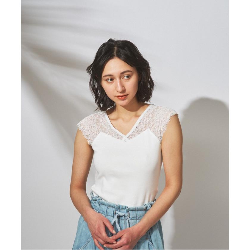 即出荷可 グレースコンチネンタル レーステレコカットトップファッション レーステレコカットトップ Tシャツ