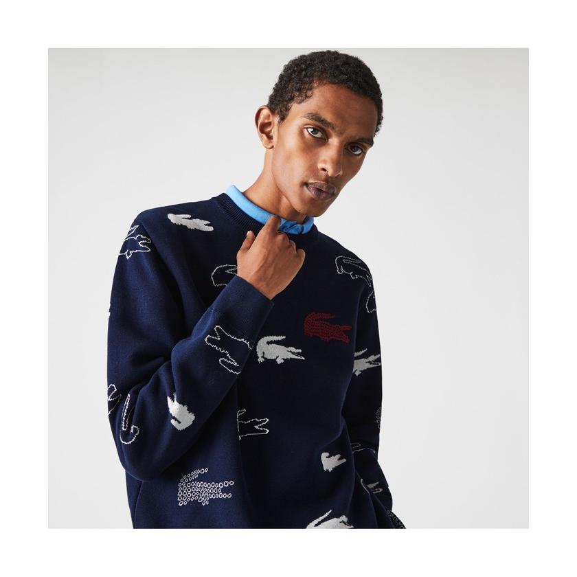 ラコステ メンズ ラコステ Tvドラマ着用 メイドインフランスオーガニックコットンジャカードニットセーター Magaseek 店 トップス メイドインフランスオーガニックコットンジャカードニットセーターファッション 通販