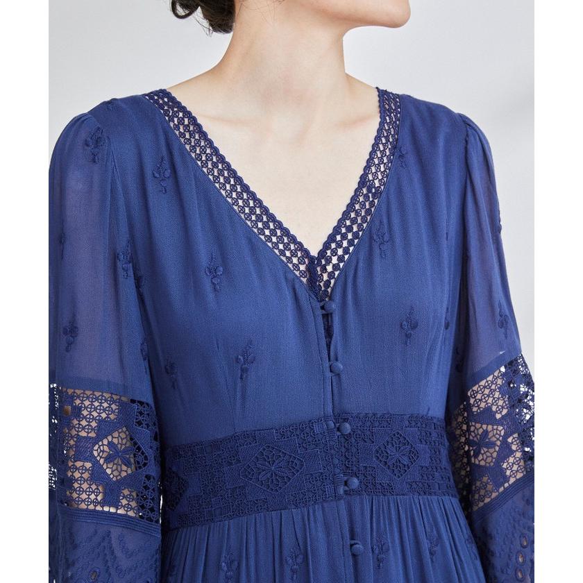 【グレースコンチネンタル】レース刺繍ワンピース 