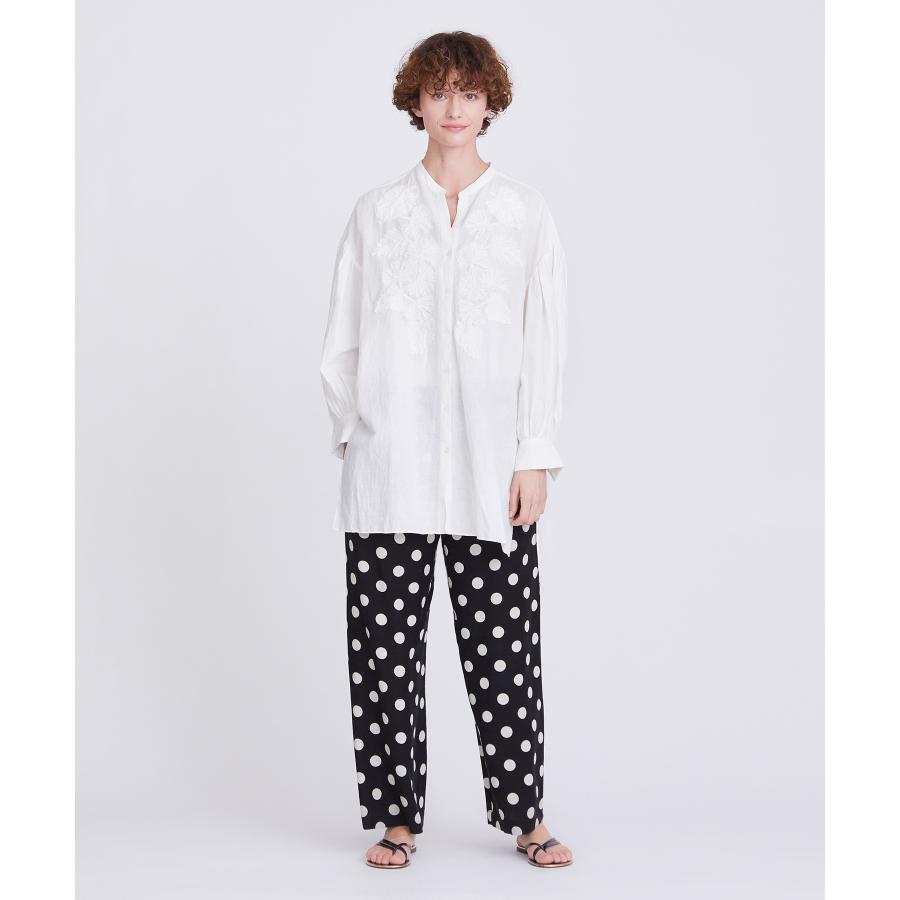 ハウスオブロータスコットンリネン刺繍ブラウスhouse of lotus