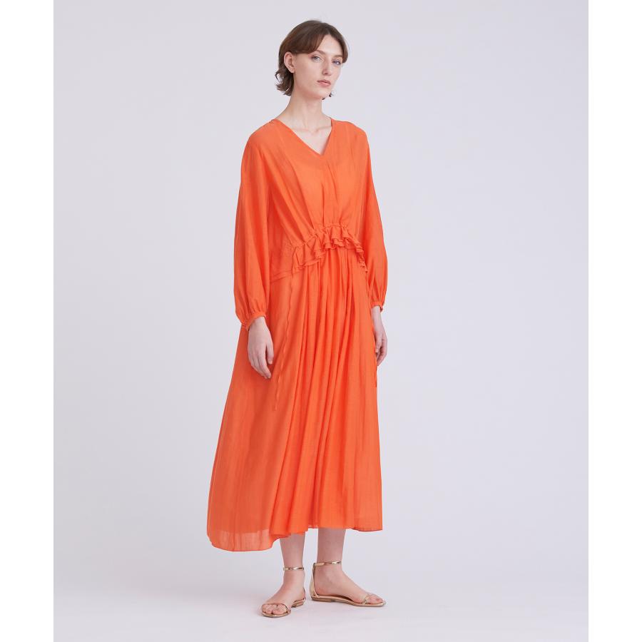 ハウス オブ ロータス】コットンビスコースブレンドフリルワンピース  