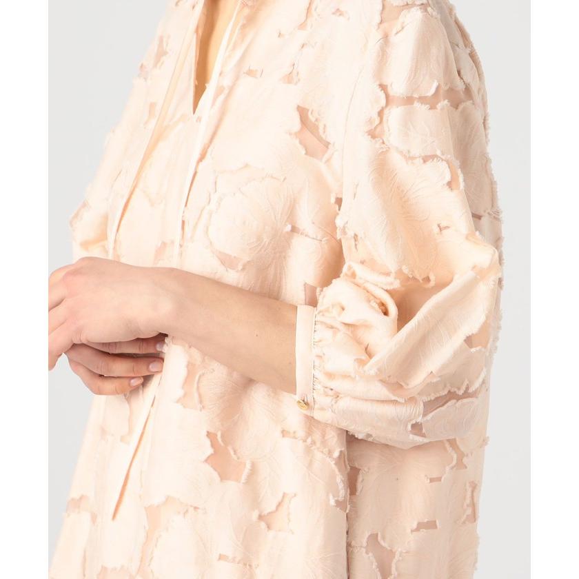 Ballsey 【Ballsey】ブルームカットジャカード フリルネック Ballsey 【Ballsey】ブルームカットジャカード フリルネック