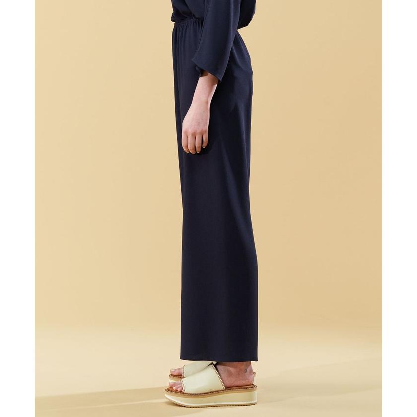 DES PRES ジャージーライク ジョーゼット リラックスパンツ ネイビー DES PRES 【DES PRES】ジャージーライクジョーゼット リラックス