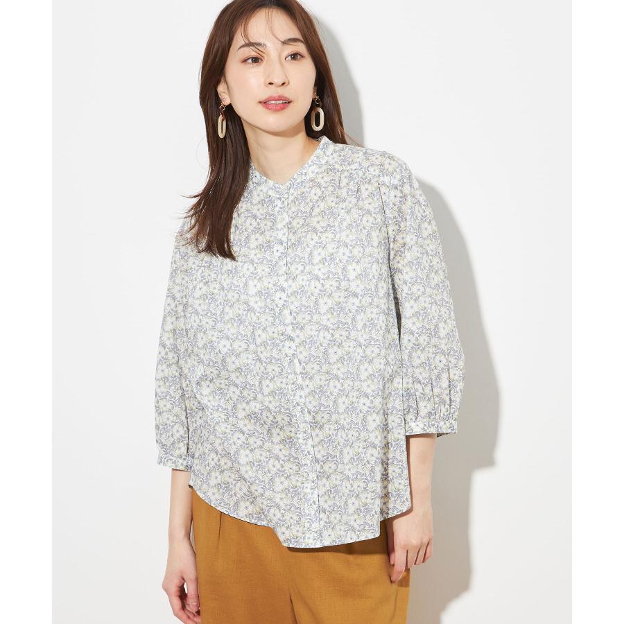 プチ オンフルール】リバティプリントブラウス :505349841:MAGASEEK