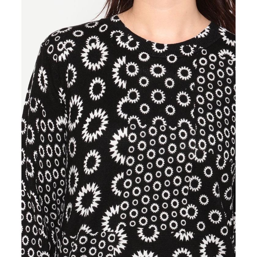 セールの人気商品 【デシグアル】幾何学模様パッチワーク ハイゲージニットセーター