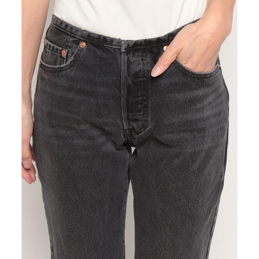 リーバイスアウトレット】501(R) ジーンズ MINI WAIST ブラック WORN 
