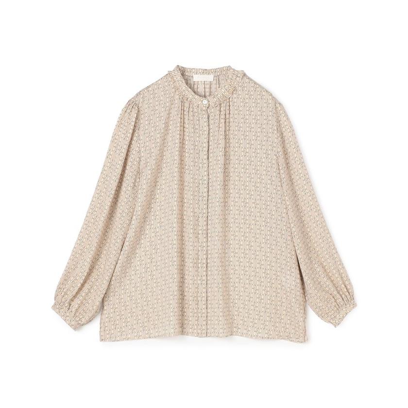 Ballsey】モノグラムプリント フリルネックブラウス : 505452978 