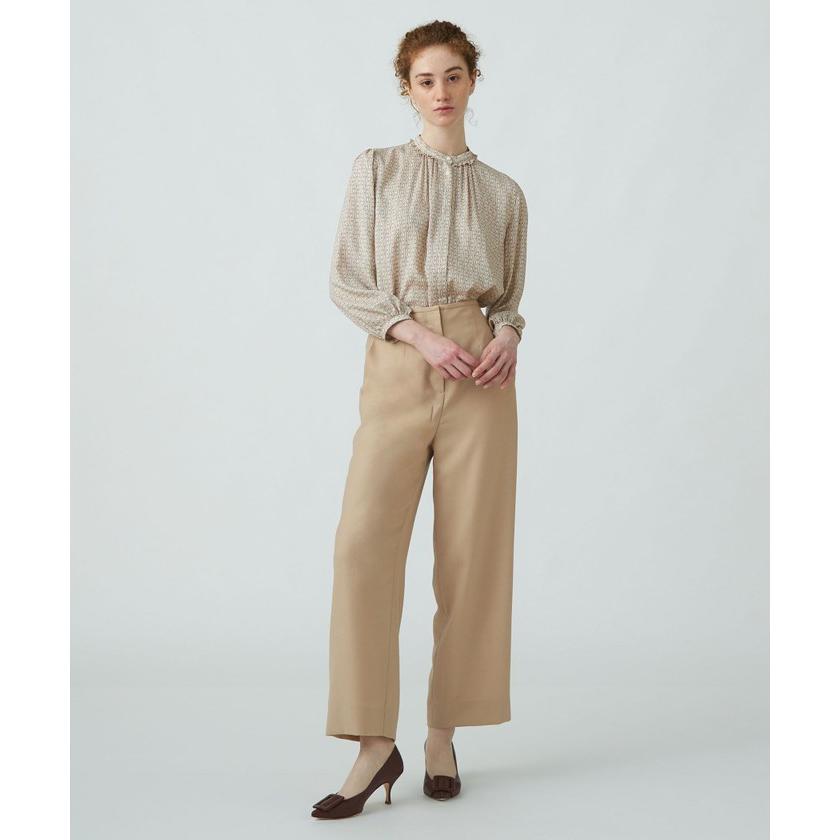 Ballsey 【Ballsey】モノグラムプリント フリルネックブラウス 