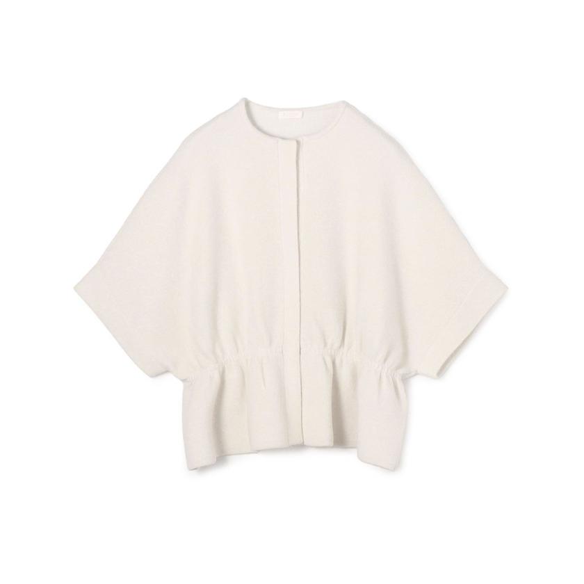 Ballsey】ダブルフェイスフォックス ウエストギャザーカーディガン  