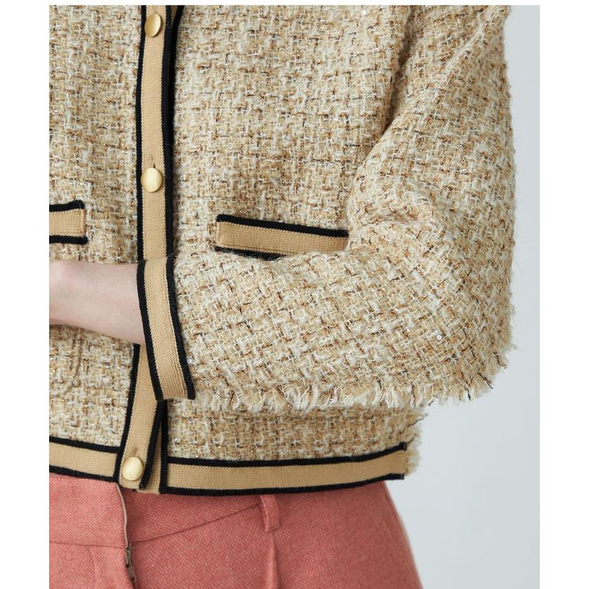 Ballseyニットコンビツイード クルーネックジャケット Ballsey 【Ballsey】ニットコンビツイード クルーネック