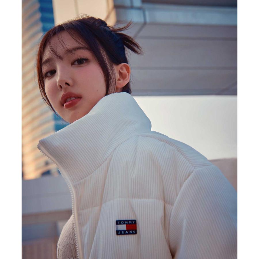  JEANS コーデュロイ ダウンジャケット クリーム色 TOMMY JEANS コーデュロイ ダウンジャケット クリーム色