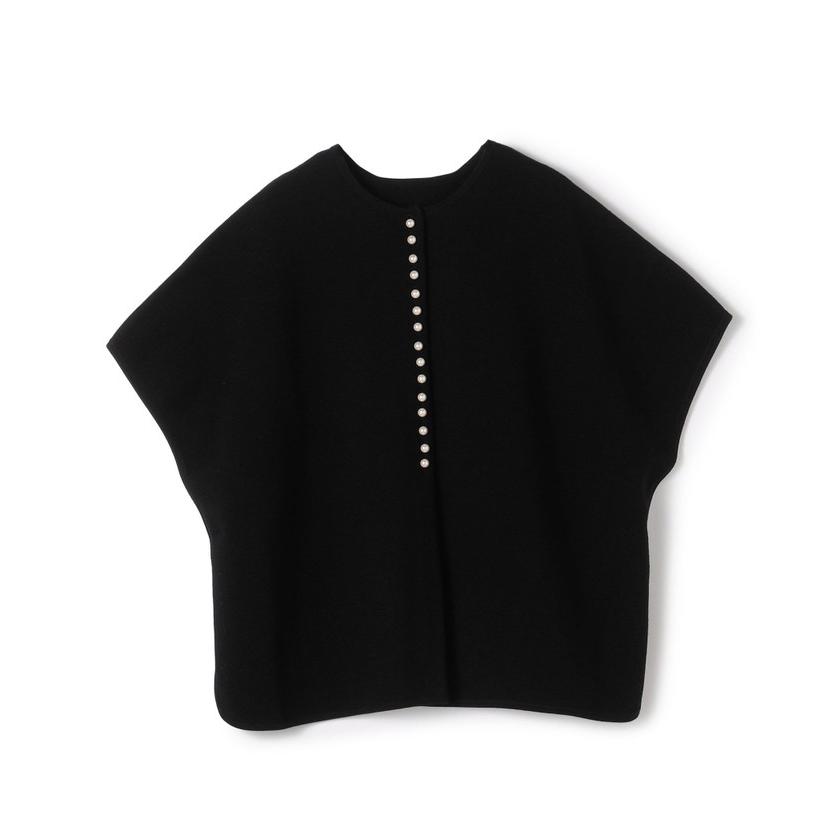Ballsey 【Ballsey】ウールポリエステルパールコンビ ショートケープ 