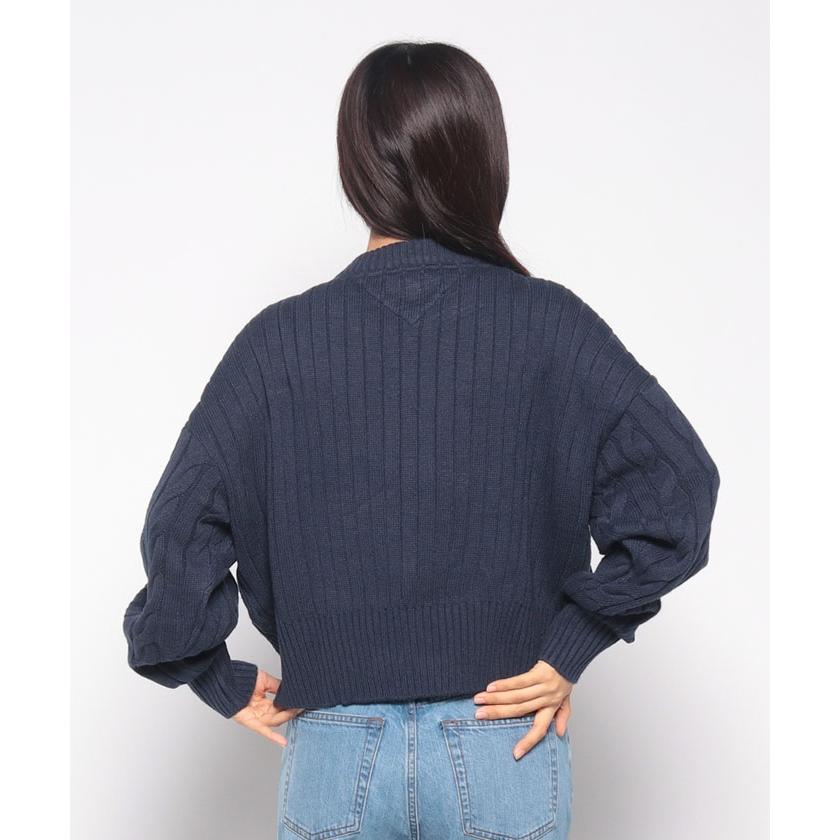 TOMMY JEANS 【トミージーンズ】バッジケーブルカーディガン TOMMY JEANS 【トミージーンズ】バッジケーブルカーディガン