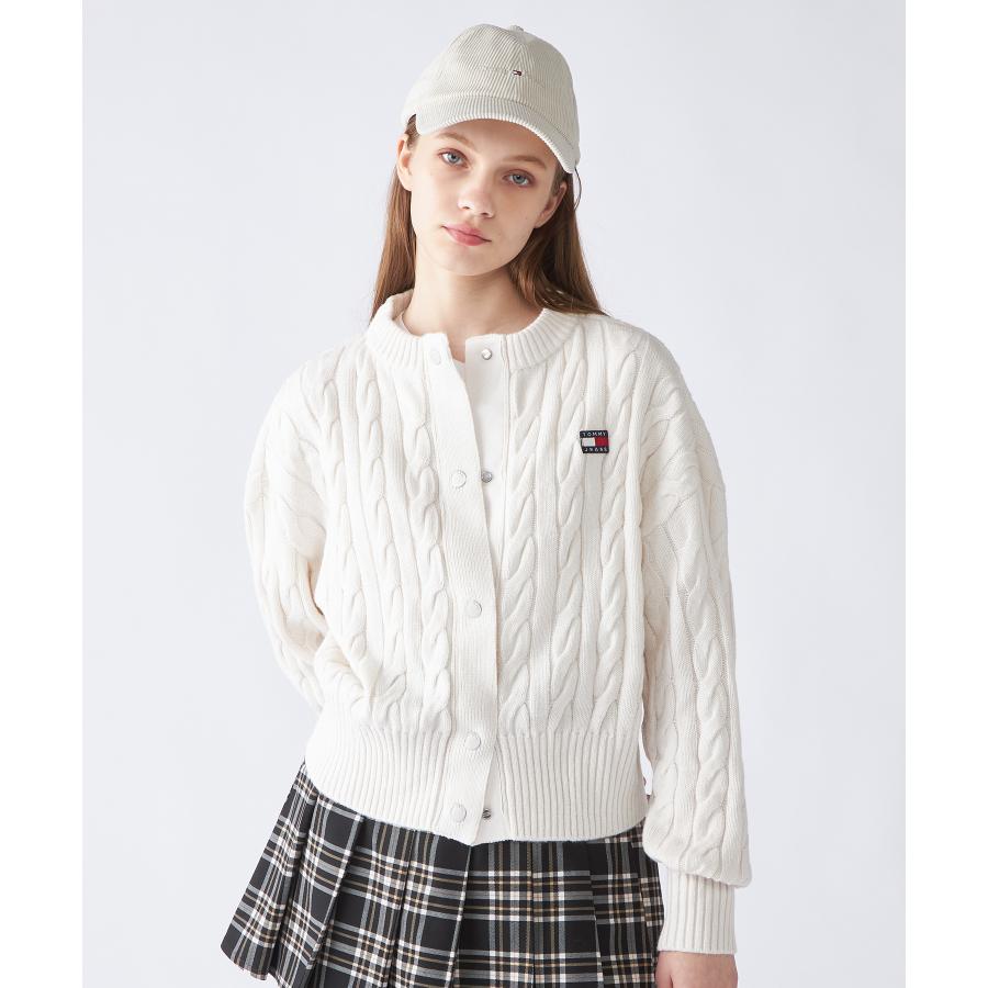 TOMMY JEANS 【トミージーンズ】バッジケーブルカーディガン TOMMY JEANS 【トミージーンズ】バッジケーブルカーディガン