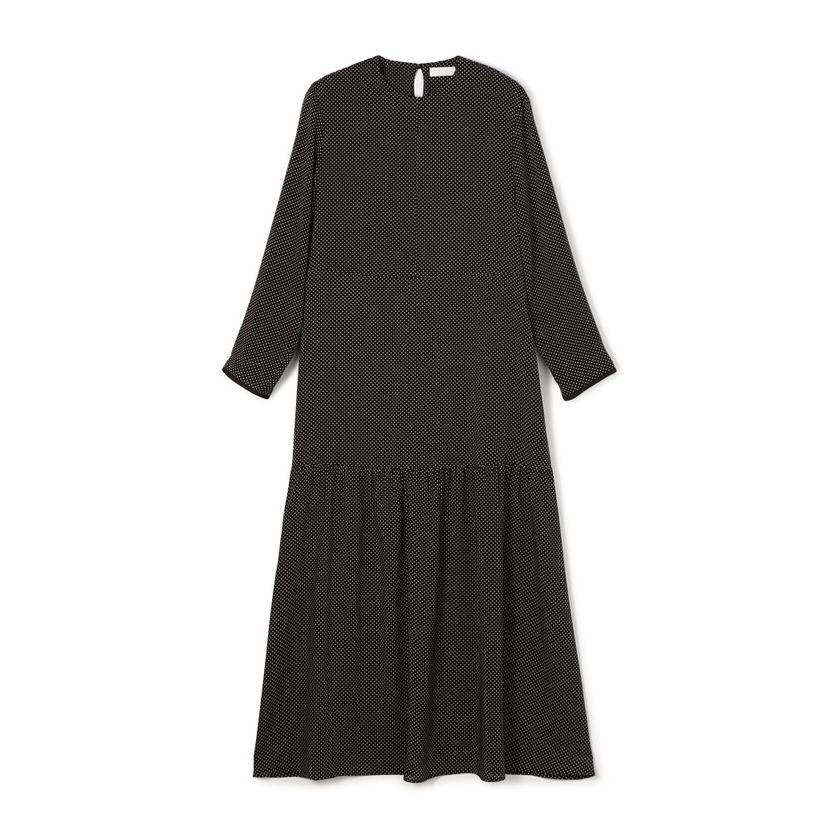 Ballsey】ミニドットプリント フレアギャザーワンピース : 505656567  