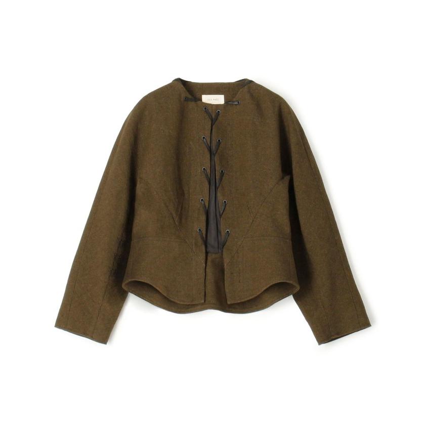 DES PRES】コットンリネンキャンバス コンパクトジャケット 