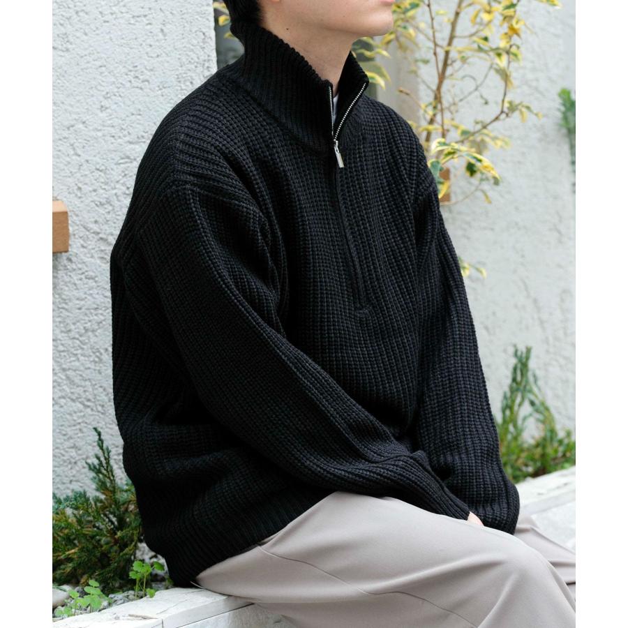 【アイテムズアーバンリサーチ（メンズ）】畦編みハーフジッププルオーバーニット 505772813 MAGASEEK ヤフー店 通販
