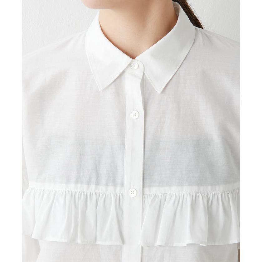 GALLARDAGALANTEコットンシルクハーフスリーブブラウス GALLARDAGALANTE 【ガリャルダガランテ】コットンシルクフリル