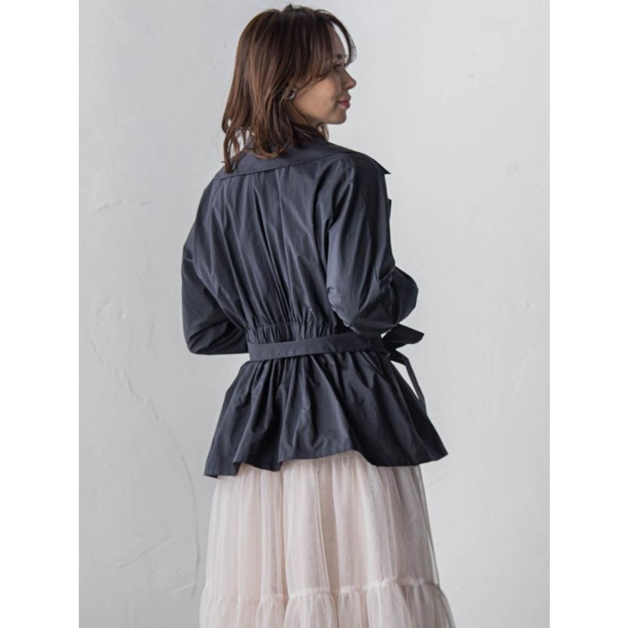 Viaggio blu コッティーナライトリサイクル撥水トレンチコート ブルー Viaggio blu コッティーナライトリサイクル撥水トレンチコート