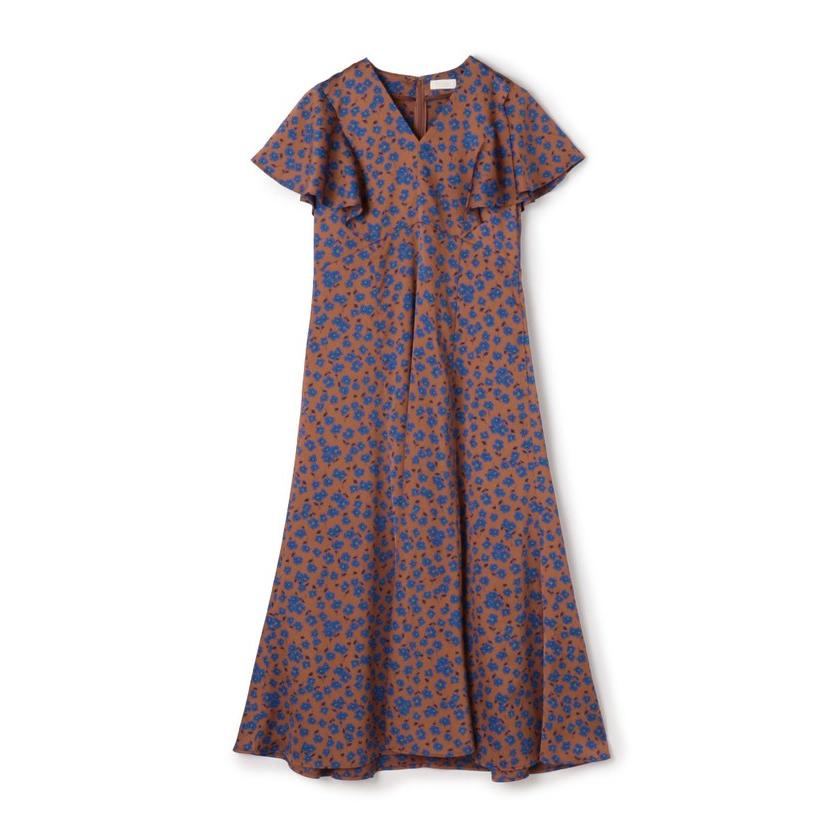 Ballsey】スピアワートプリント フレアスリーブワンピース : 505898507  