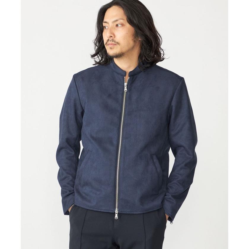 値下げ/美品/春向けSHIPS ポリエステルフェイクスエード シングルライダース SHIPS: ポリエステル フェイク スエード シングル ライダース