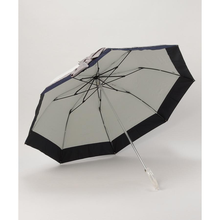 LANVIN ビジューリボン　晴雨兼用　折りたたみ日傘 日傘】ランバン オン ブルー(LANVIN en Bleu) ビジューリボン