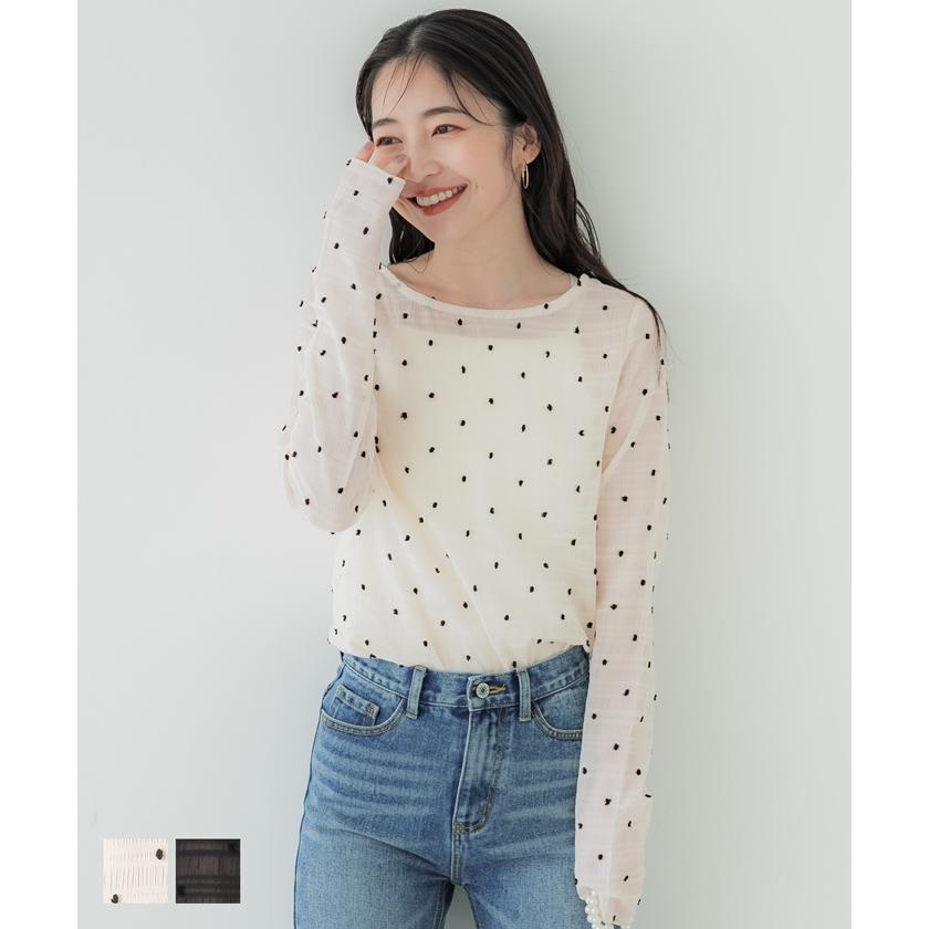 coca（コカ） 【コカ】シースルードットトップス（シアー/トップス