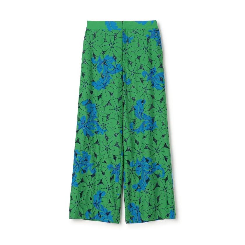 TOMORROWLAND アイレットハイビスカス ストレートパンツ TOMORROWLAND collection 【TOMORROWLAND collection