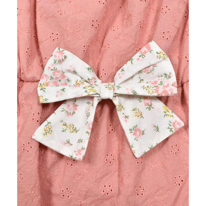 リボン花柄 半袖チュニック ピンク セール】【リンク】花柄チュニック(キッズ)（シャツ/ブラウス