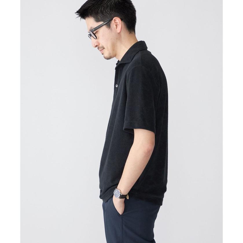 ギィローバーSHIPS別注パイルポロシャツブラックXSボーイズマーケット SHIPS 【シップス メン】SHIPS: スキッパー パイル ポロシャツ