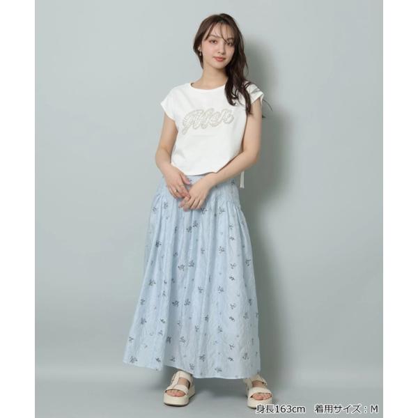 【リランドチュール】フラワー刺繍ジャガードスカート｜magaseekp｜02