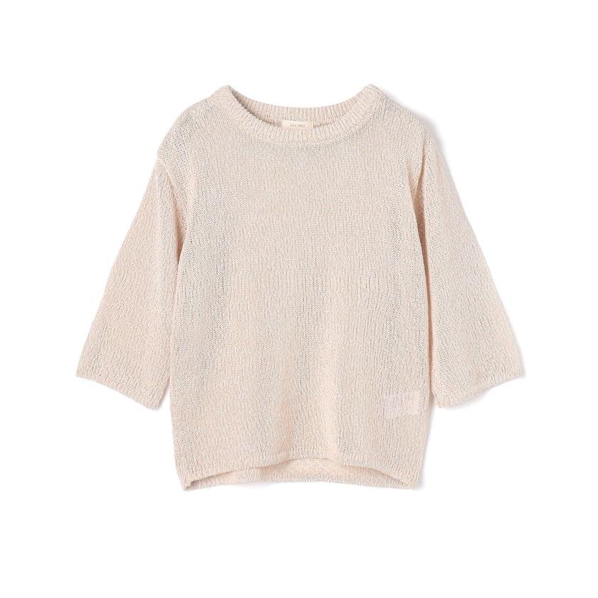 DES PRES】バイカラーコードヤーン ハーフスリーブプルオーバー 