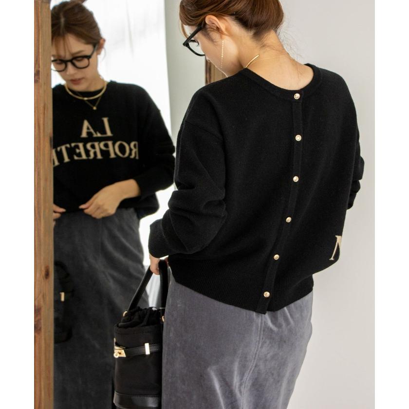 ノーリーズ】ロゴインターシャ2WAYクルーネックカーディガン 24AW 