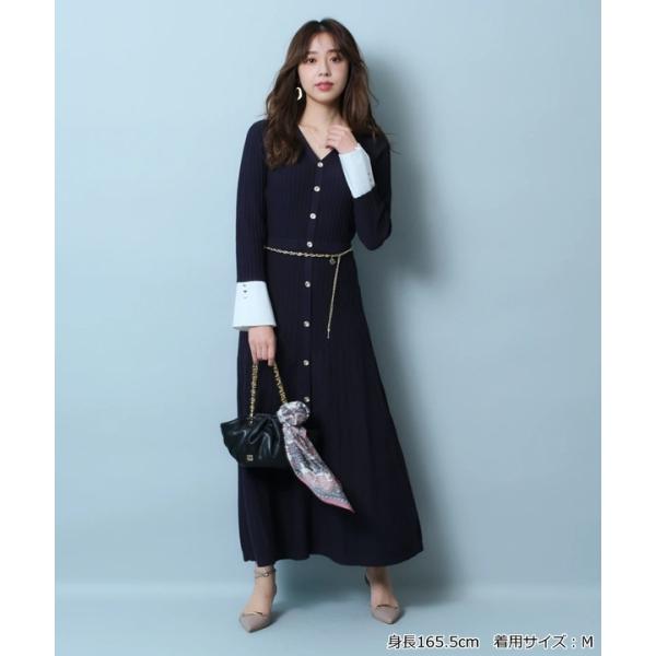 ジャスグリッティー】袖カフスニットワンピース : 506701790  