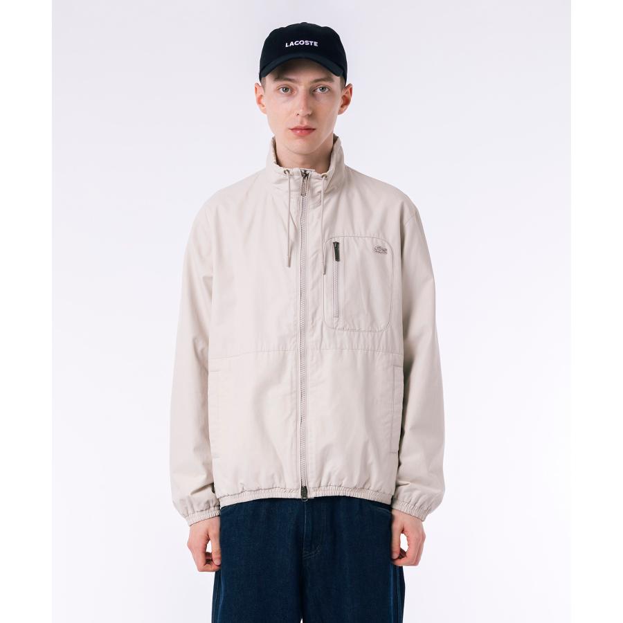 LACOSTE ヴィンテージウォッシュ加工 ツイルスタンドジップブルゾン / ジップアップブルゾン 【クローカーパーカ】