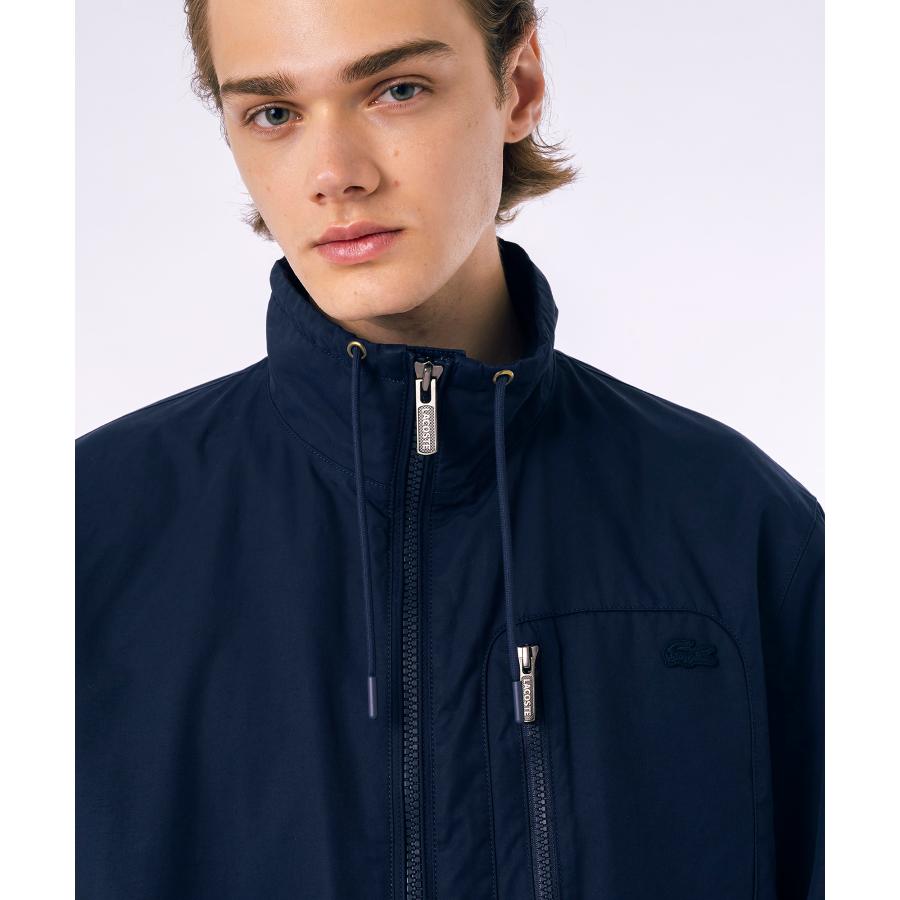 LACOSTE ヴィンテージウォッシュ加工 ツイルスタンドジップブルゾン / ジップアップブルゾン 【クローカーパーカ】