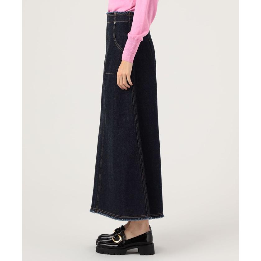 MACPHEE（マカフィー） 【MACPHEE】コットンデニム セミフレアマキシ