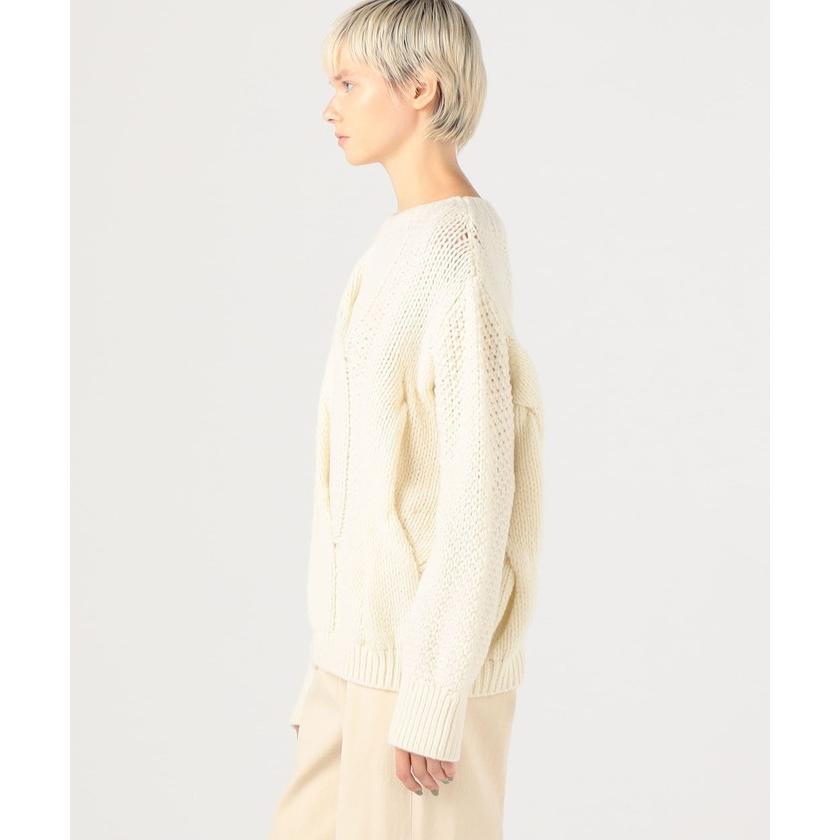 GALERIE VIE 【GALERIE VIE】ビッグケーブル ボートネックプルオーバー 