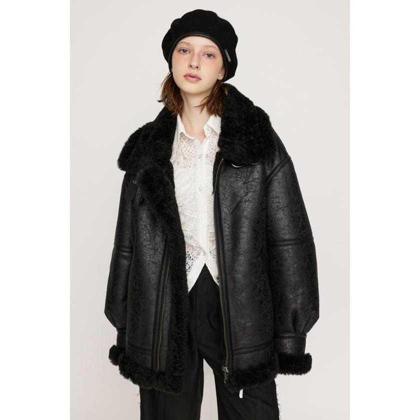 美品 SLY スライ throw ボアジャケット 美品 SLY スライ throw ボアジャケット 美品 SLY スライ throw ボア