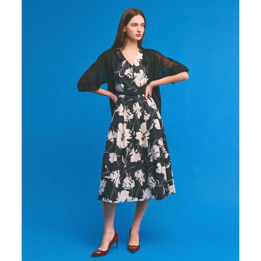 グレースコンチネンタル　バイカラーボタニカルドレス バイカラーボタニカルドレス / GRACE CONTINENTAL | GRACE