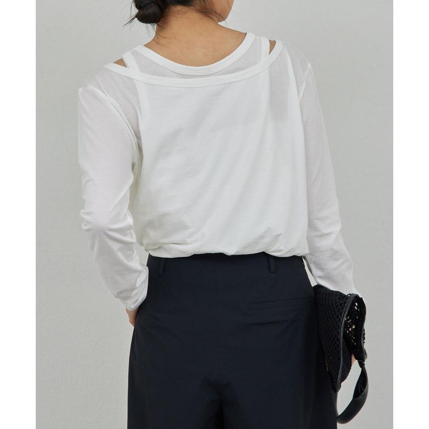 GALLARDAGALANTE レイヤードカットソー GALLARDAGALANTE(ガリャルダガランテ)シアーレイヤード