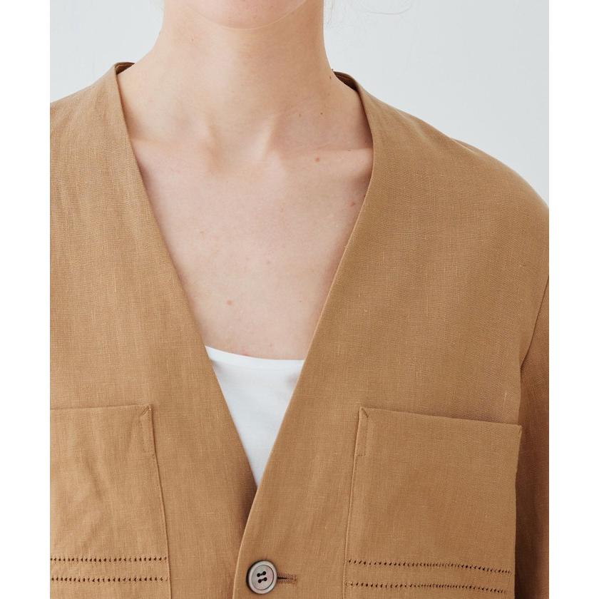 GALERIE VIE 【GALERIE VIE】リブコンビフレンチリネン ハーフ