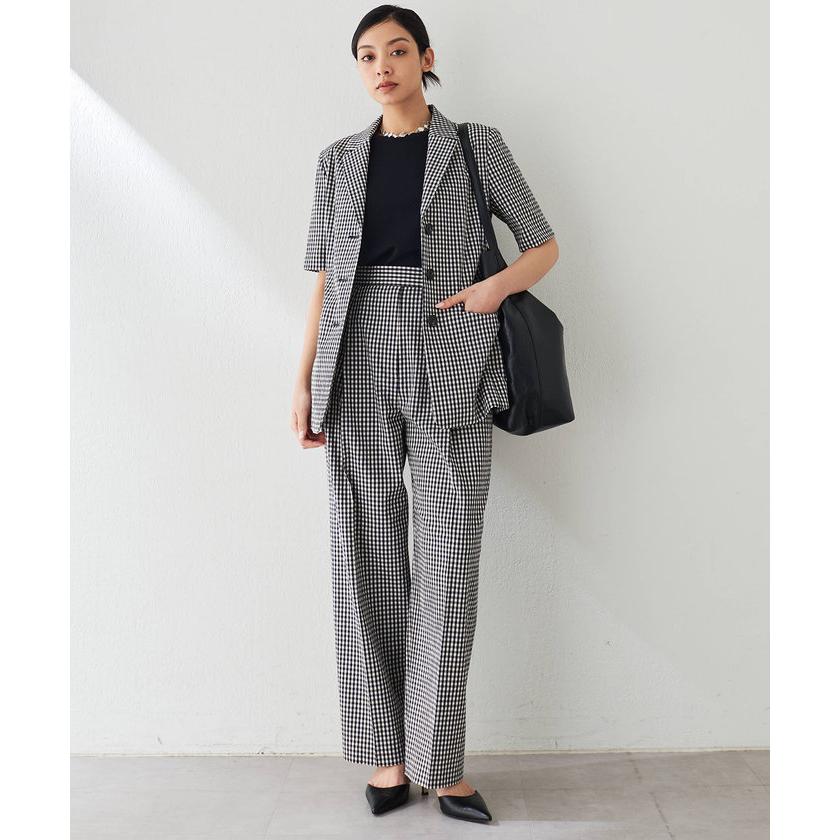 Whim Gazette 【ウィムガゼット】ギンガムチェックタックパンツ