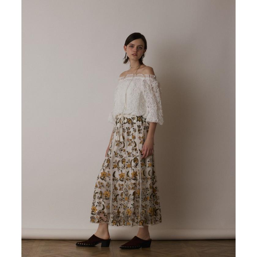 【美品】GRACE CONTINENTALシャーリングレーストップス GRACE CONTINENTAL 【グレースコンチネンタル】シャーリング