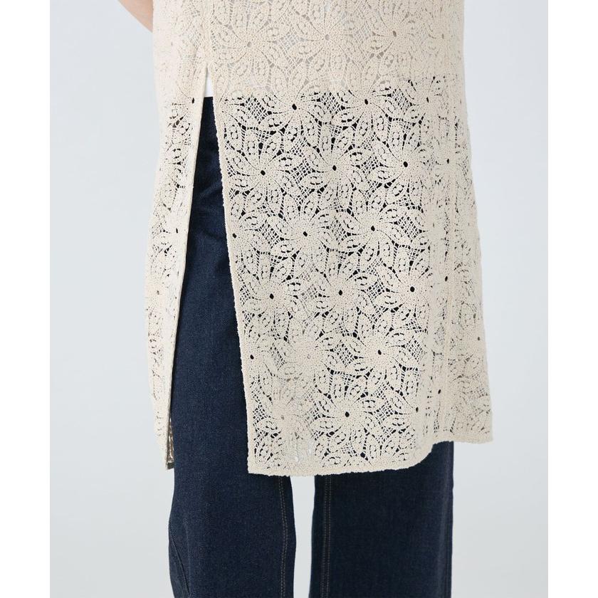 美品‼︎MACPHEEウィンドミルクロシェ ノースリーブワンピース MACPHEE ワンピース ウィンドミルクロシェ ノースリーブ