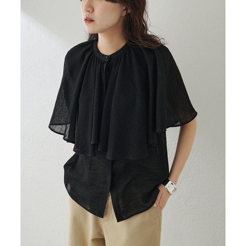 人気商品　ウィムガゼット　ケープブラウス　ネイビー　フォーマル 人気商品 ウィムガゼット ケープブラウス ネイビー フォーマル